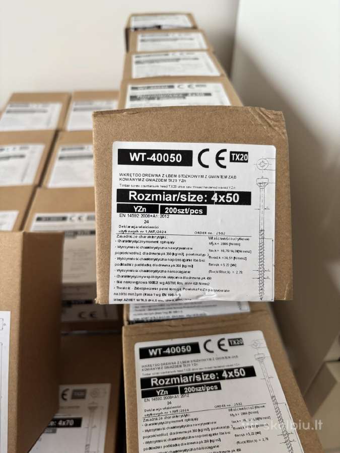 Medvaržčiai Azmet cinkuoti įleidžiami torx - nuotraukos Nr. 2