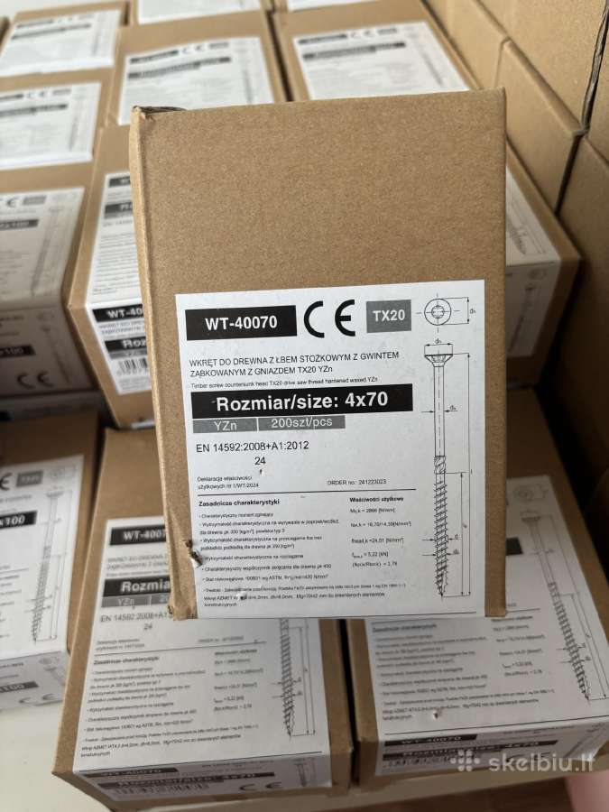 Medvaržčiai Azmet cinkuoti įleidžiami torx - nuotraukos Nr. 3