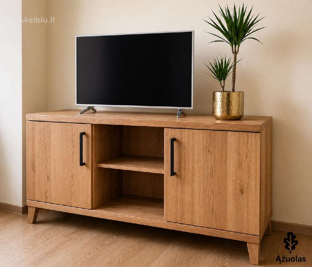 Ąžuolinė TV komoda