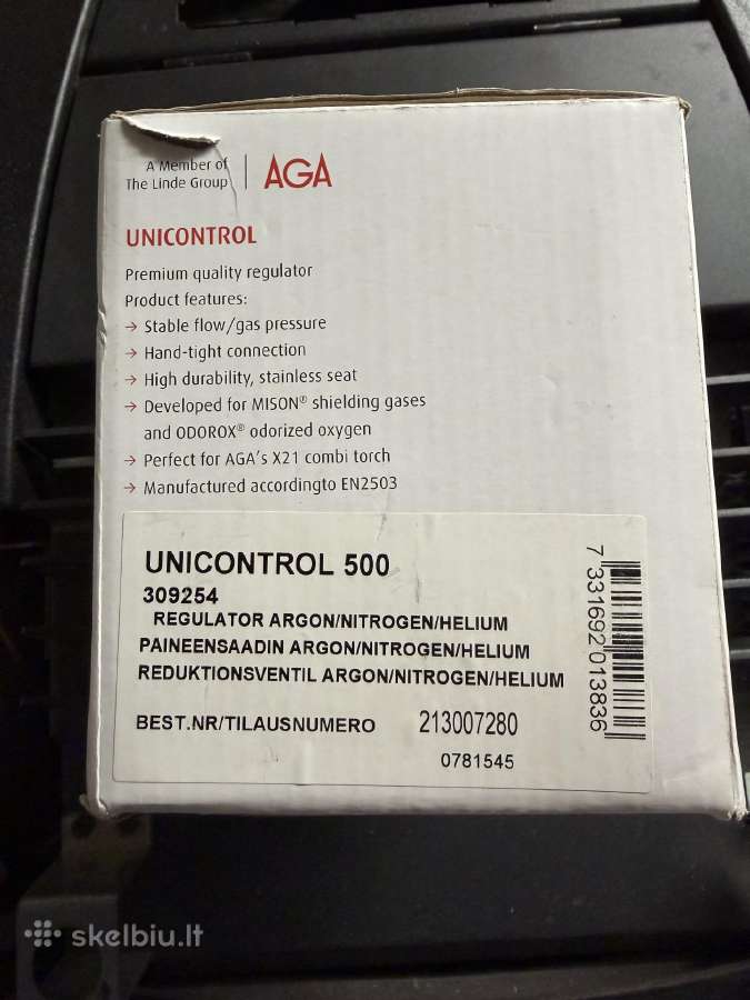 Aga dujų reguliatorius Ar/n2/he - nuotraukos Nr. 3