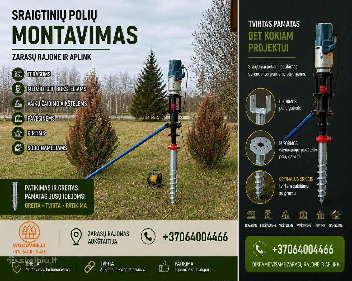 Poliai/gręžtiniai/nuoma/