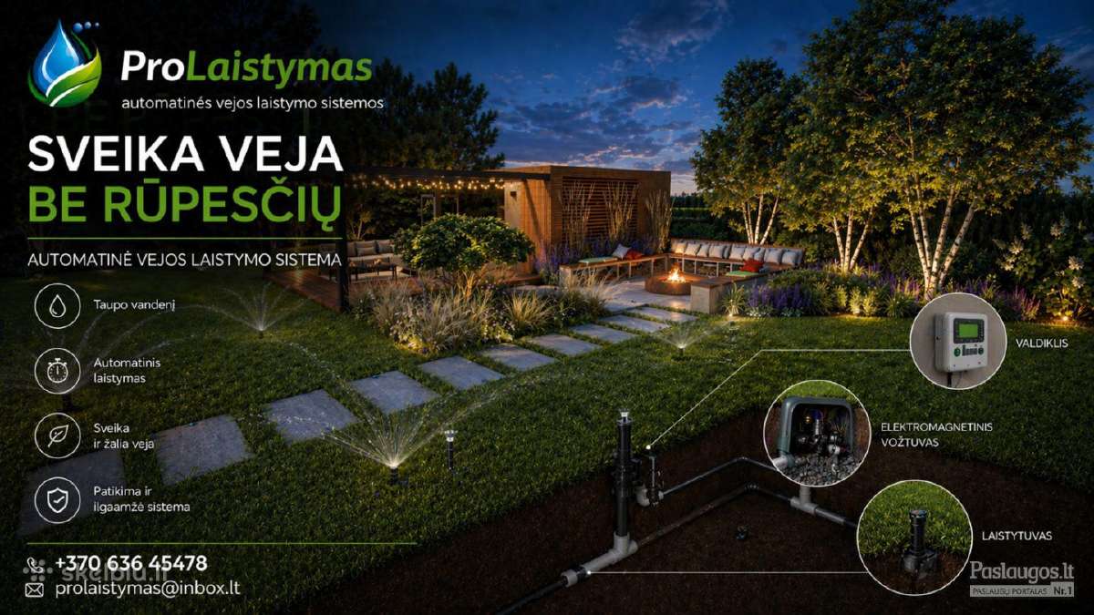 Automatinės vejos laistymo sistemos - nuotraukos Nr. 4