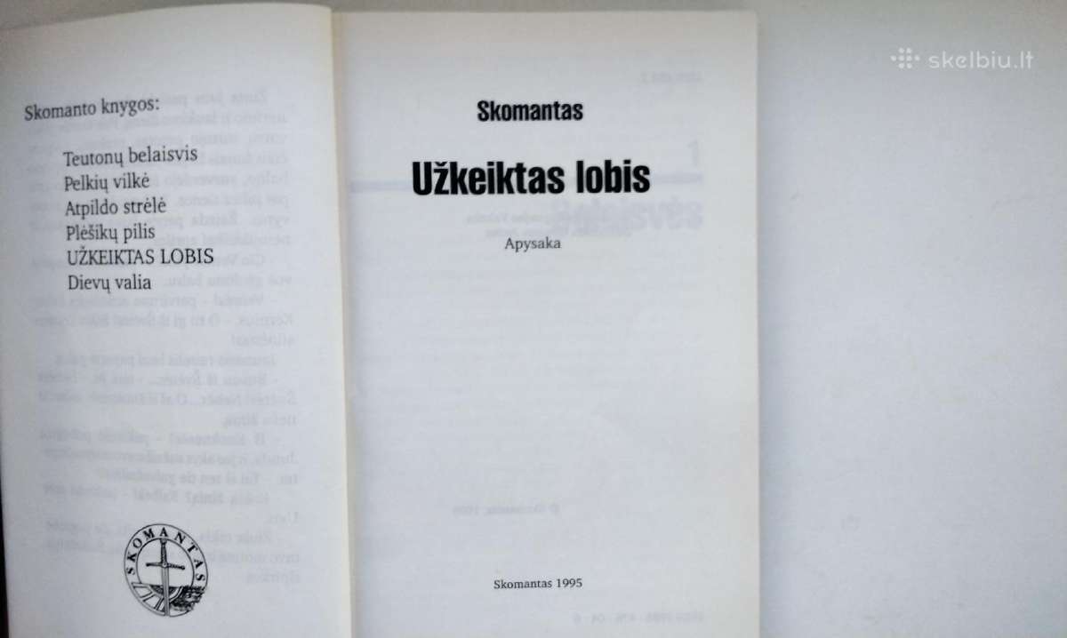 Skomantas. Užkeiktas lobis. 1995 m. leid. - nuotraukos Nr. 2