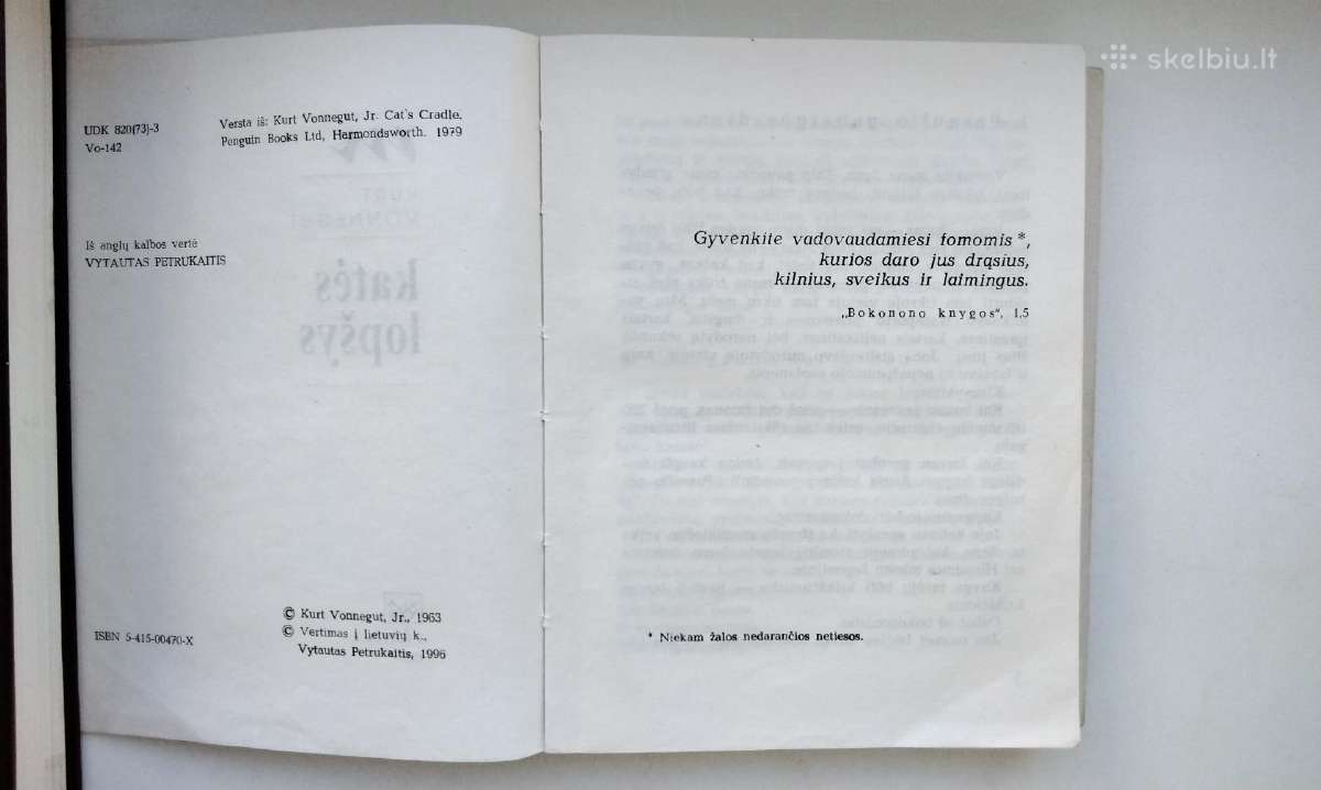 K. Vonnegut. Katės lopšys - nuotraukos Nr. 3