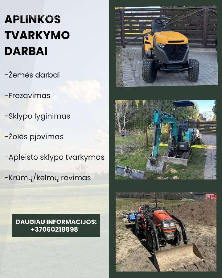 Žemės, kasimo darbai Šiauliuose
