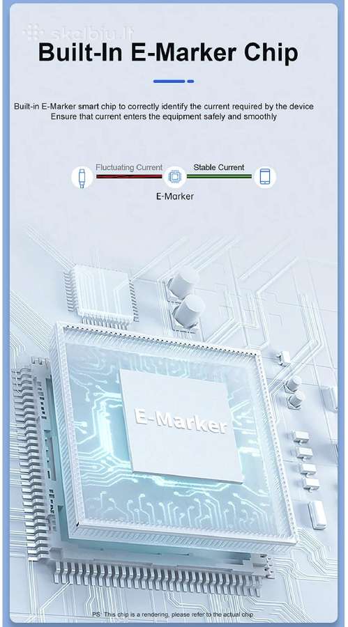 0.3m. Usb4 Type-c kabelis 40gbps 240w 8k - nuotraukos Nr. 10