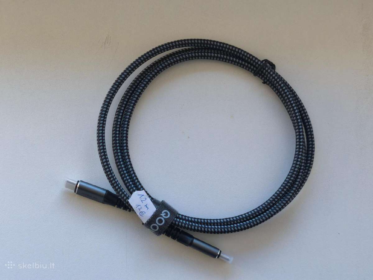 1.2m. Usb4 Type-c kabelis 40gbps 240w 8k