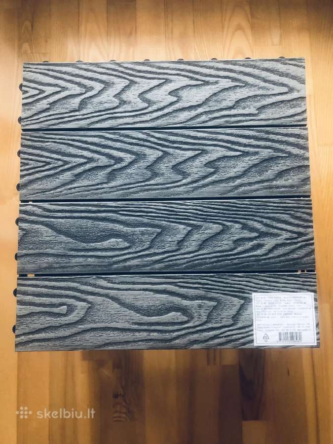 Wpc terasinės plytelės (3D) – 16 m² komplektas
