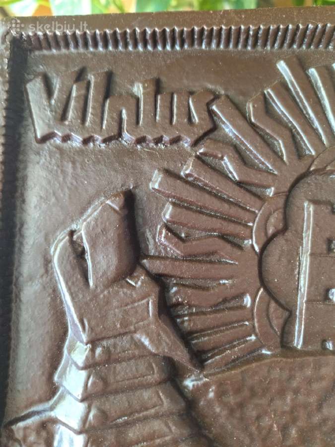 Lietuviškas metalinis bareljefas Vilnius - nuotraukos Nr. 3