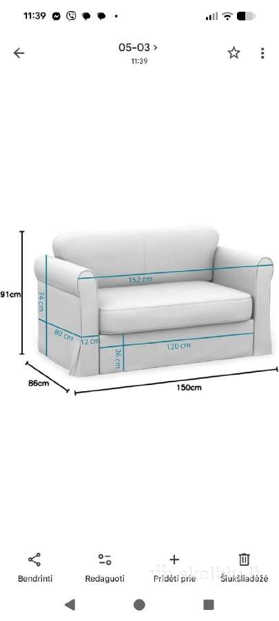 Ikea hagalund dvivietė sofa-lova su patalynės dėže - nuotraukos Nr. 2