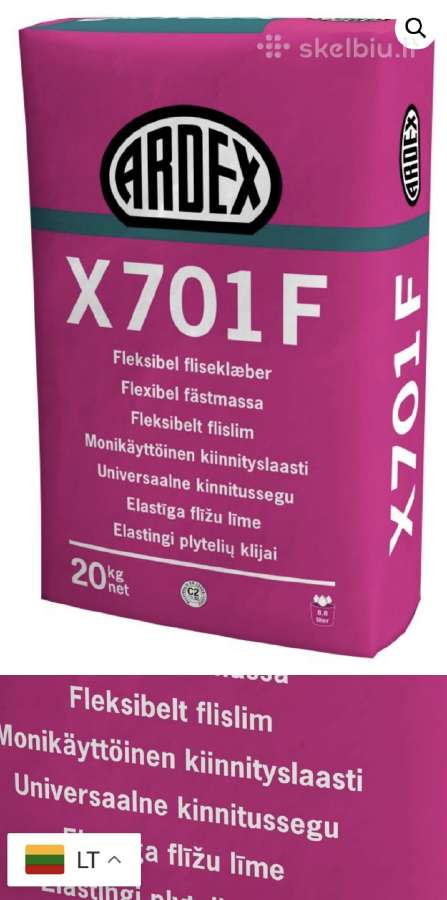 Ardex X701f plytelių klijai20 €