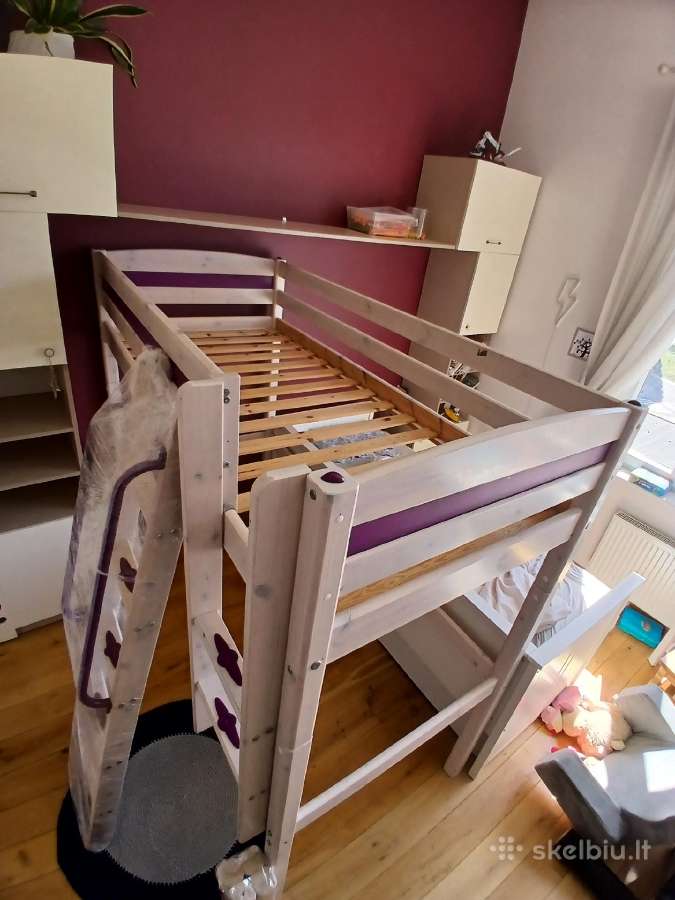 Dviaukštė balinto medžio lova - nuotraukos Nr. 2