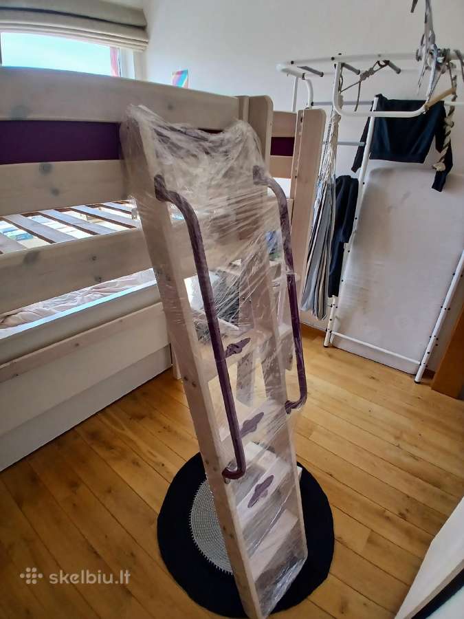 Dviaukštė balinto medžio lova - nuotraukos Nr. 6
