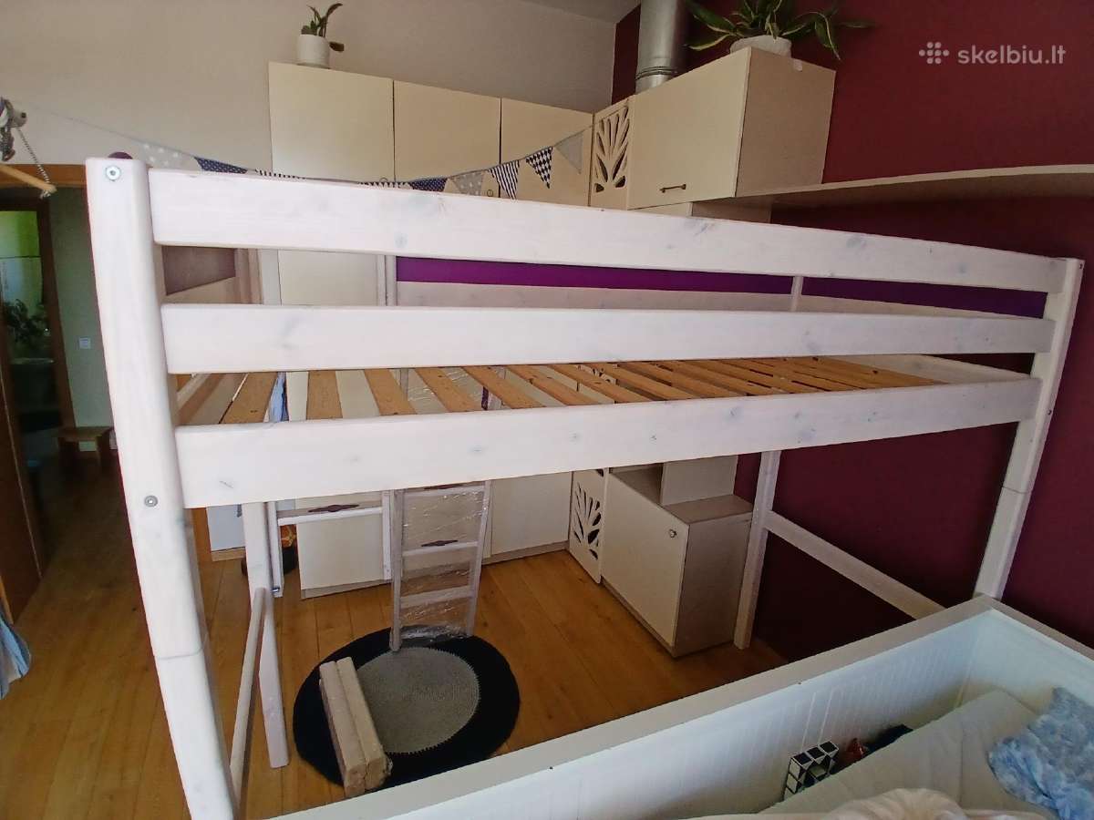 Dviaukštė balinto medžio lova - nuotraukos Nr. 8