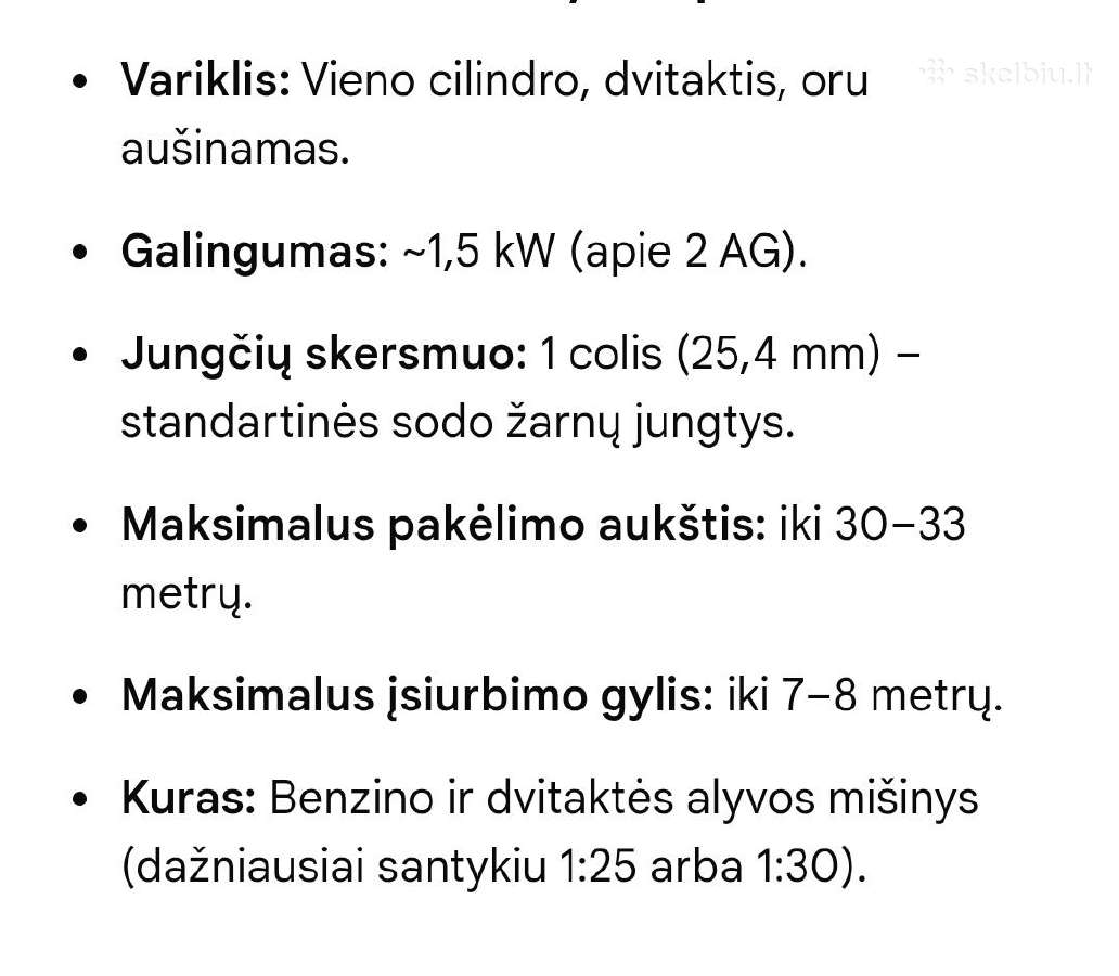 Benzininis vandens siurblys (motopompa) - nuotraukos Nr. 5