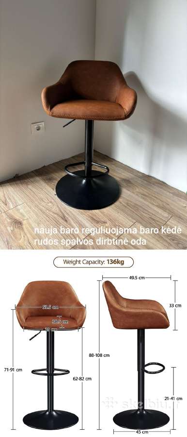 Kėdės, krėslai, spintelė, kavos staliukas - nuotraukos Nr. 4