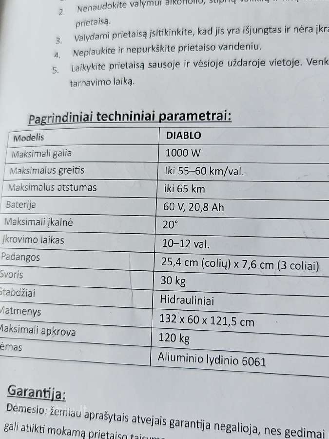 Galingas paspirtukas Diablo pro - nuotraukos Nr. 11