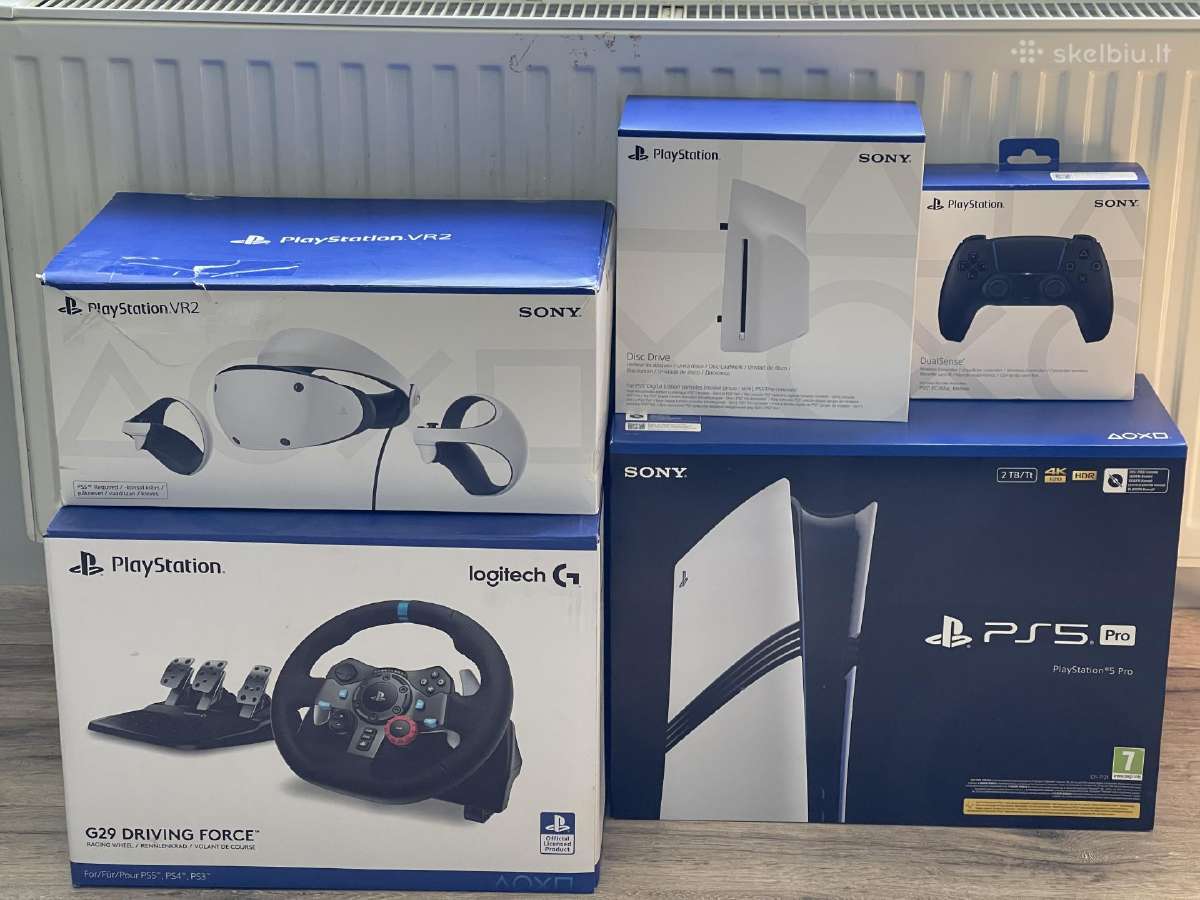 Sony Ps5 Pro komplektas Vr2 G29 + 6 žaidimai