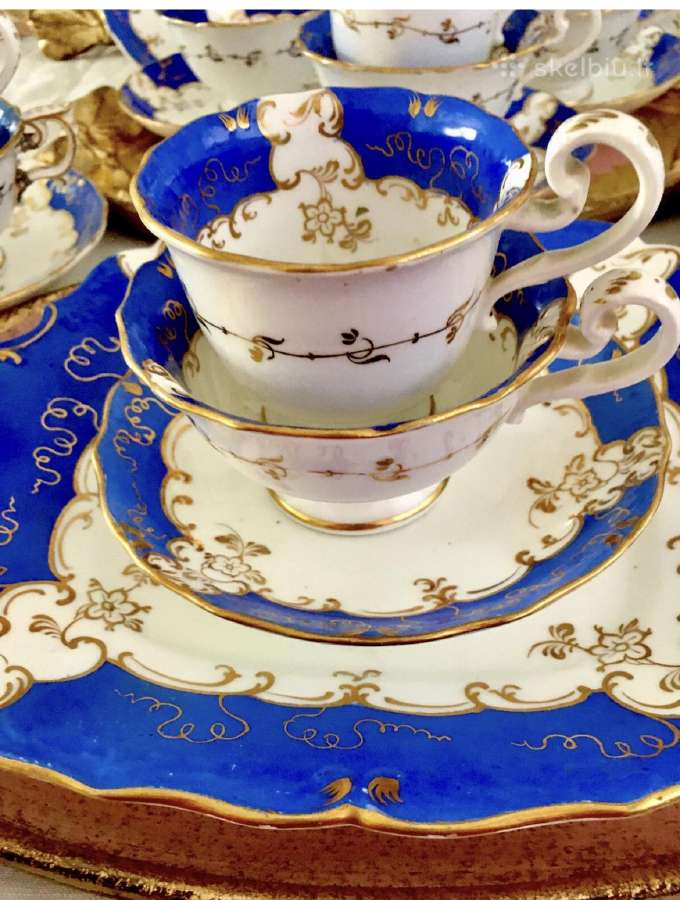 Coalport antikvarinis servyzas trio komplektas - nuotraukos Nr. 2
