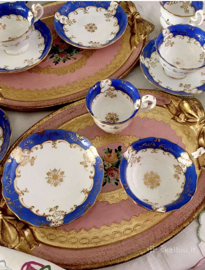 Coalport antikvarinis servyzas trio komplektas - nuotraukos Nr. 3