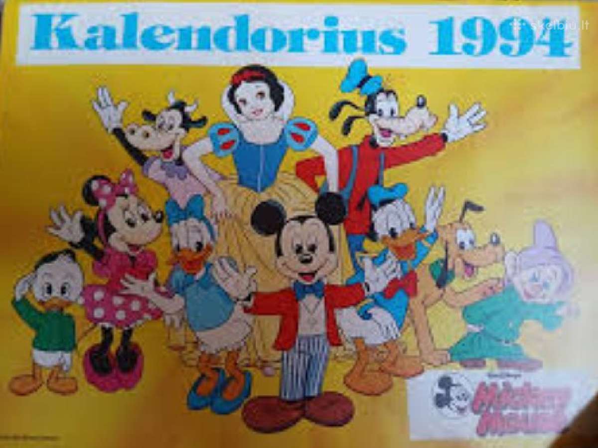 Perku Mickey Mouse 1994 kalendorių