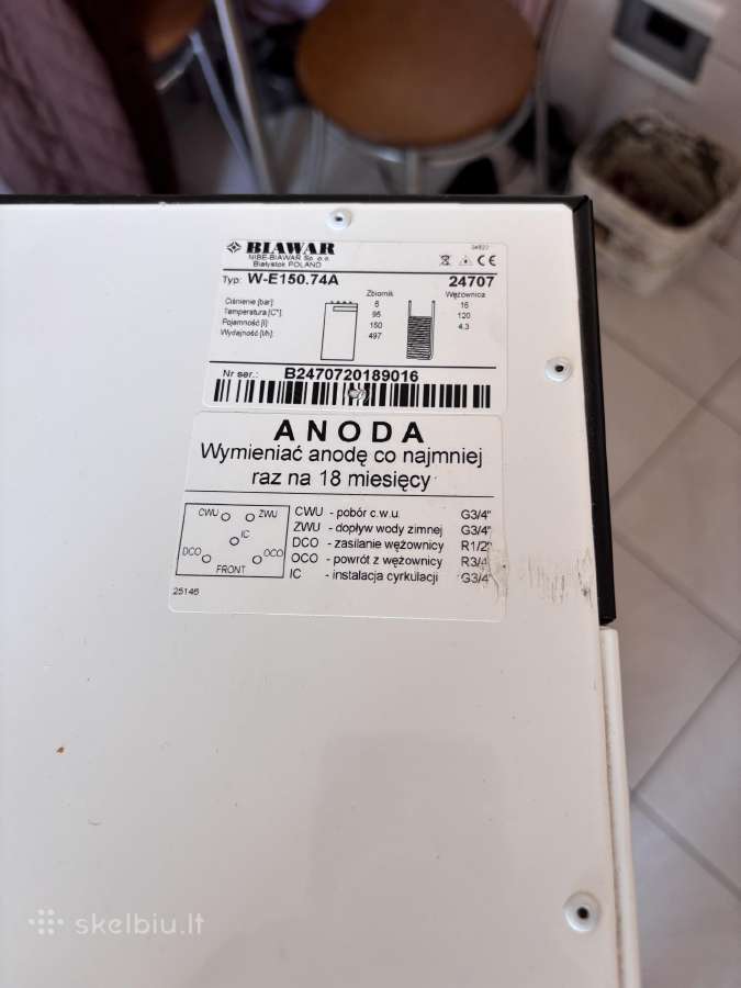 Boileris/vandens šildytuvas Nibe-biawar W-e150.74a - nuotraukos Nr. 5