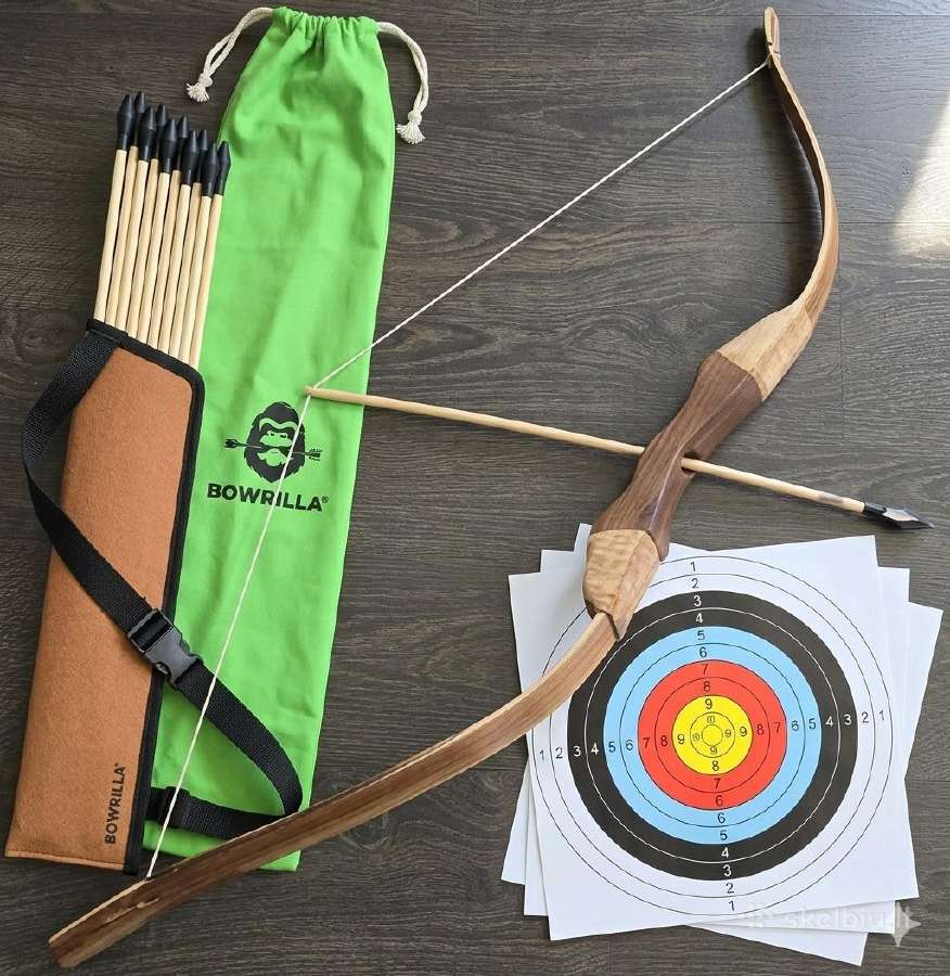 Kokybiškas medinis lanko rinkinys vaikams