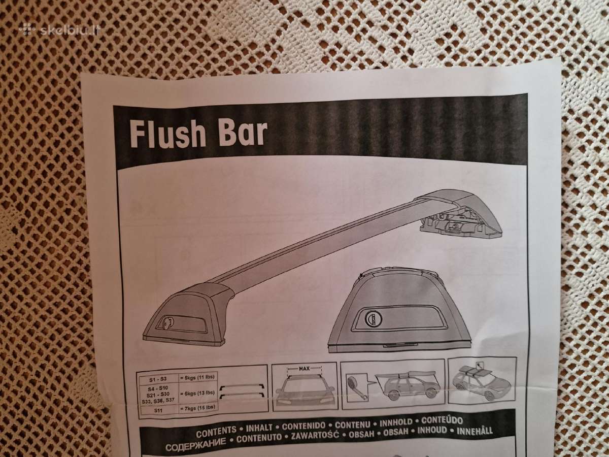 Yakima Aero Flushbar skersiniai