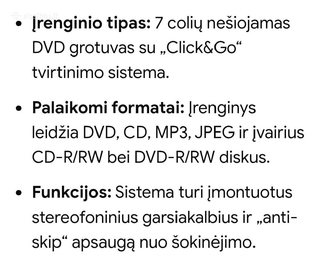 Dvd grotuvas Next Base - nuotraukos Nr. 2