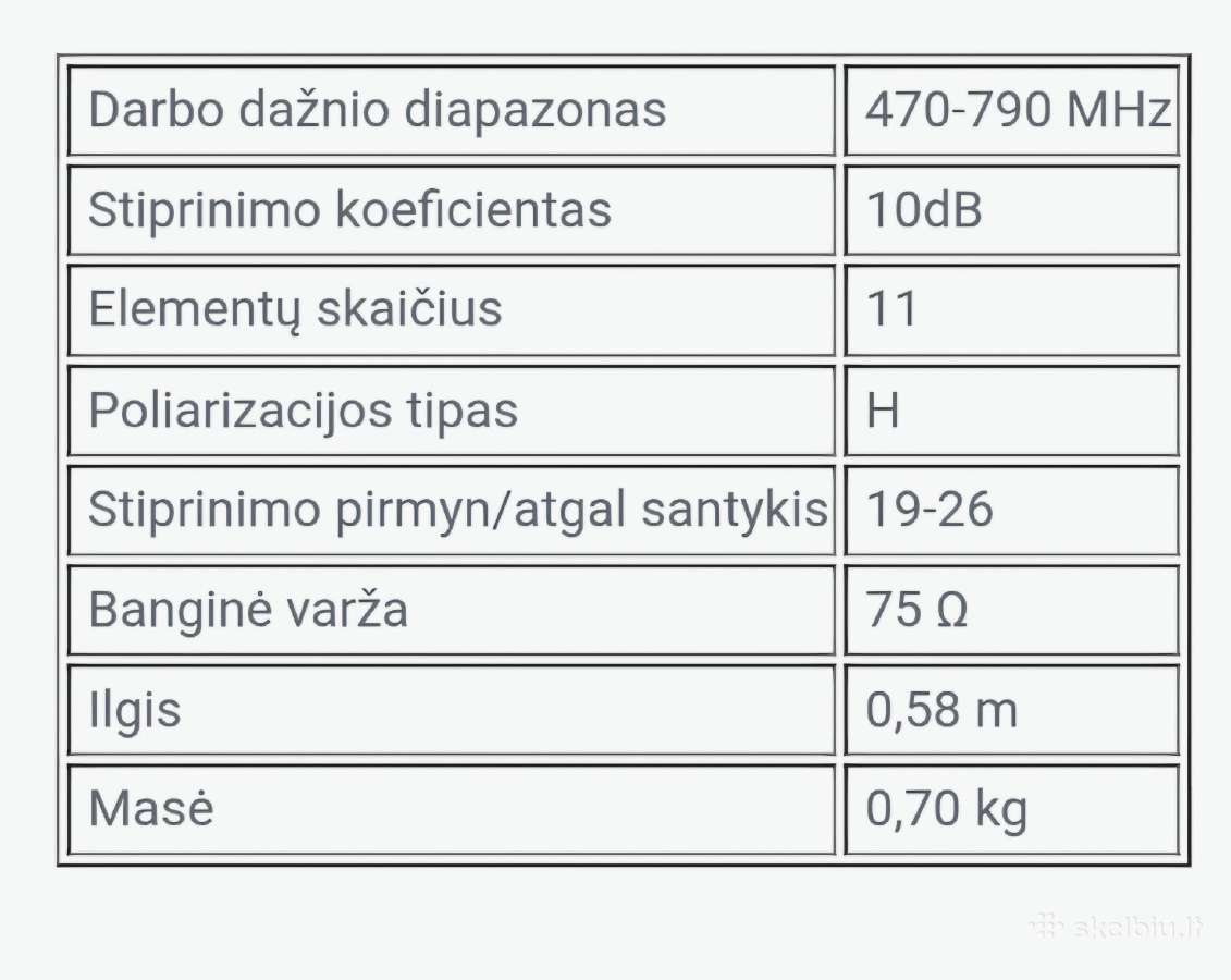 Parduodama lauko TV antena - nuotraukos Nr. 2