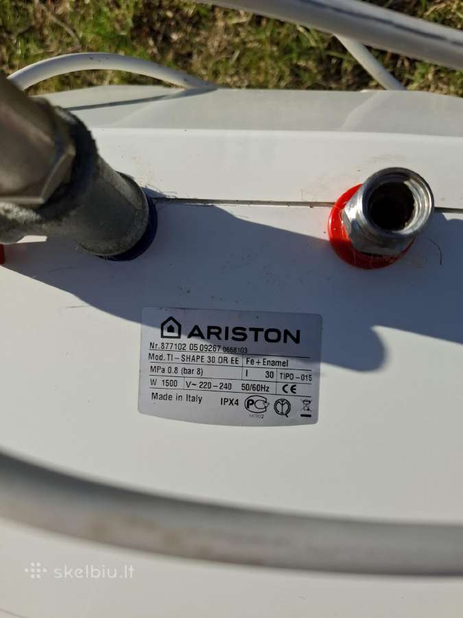 Ariston 30 l el. vandens šildytuvas - nuotraukos Nr. 2