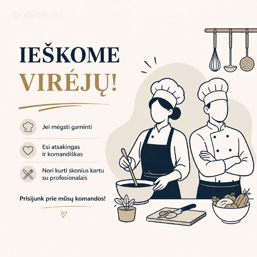Ieškome Virėjo / Virėjos