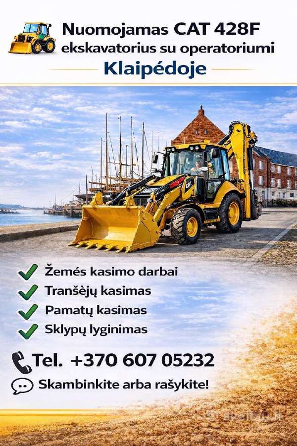 Ratinis ekskavatorius račiokas Klaipėda