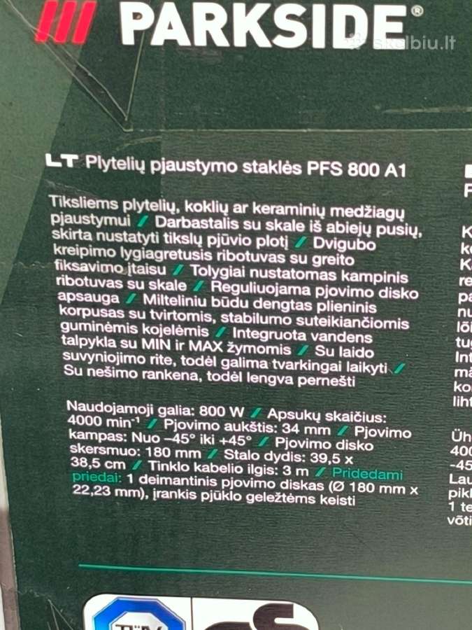 Plytelių pjaustymo staklės - nuotraukos Nr. 4