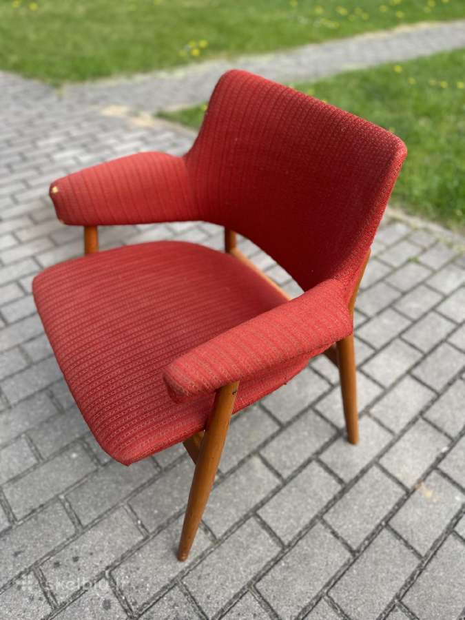 Iskirtinio dizaino mid century kreslas - nuotraukos Nr. 3