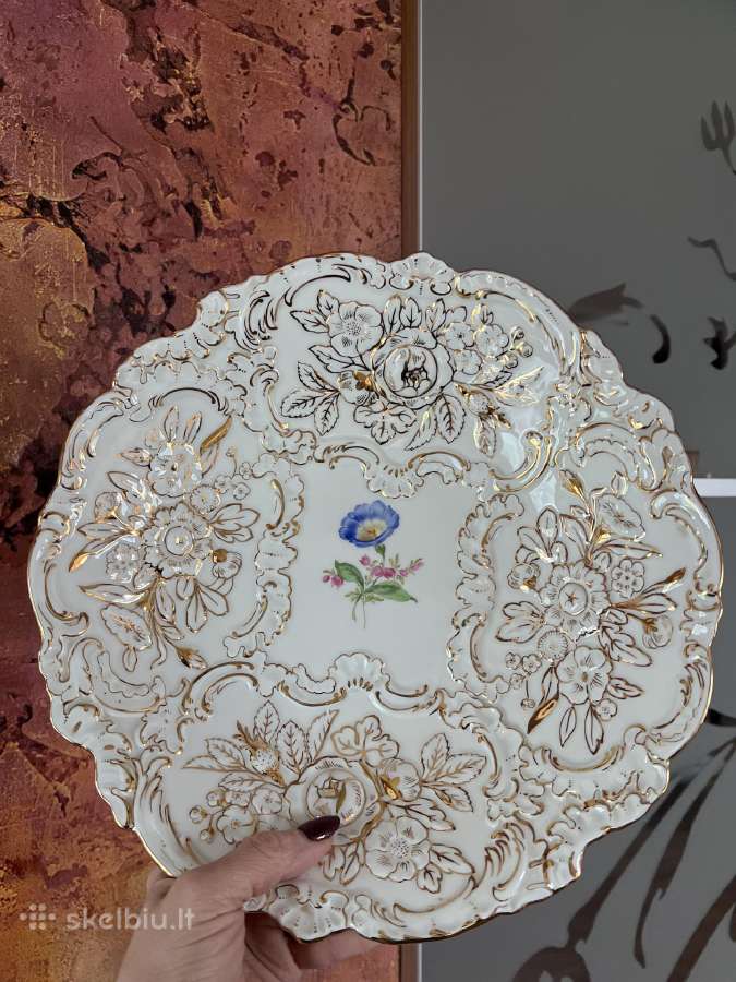 Meissen porcelianinė lėkštė