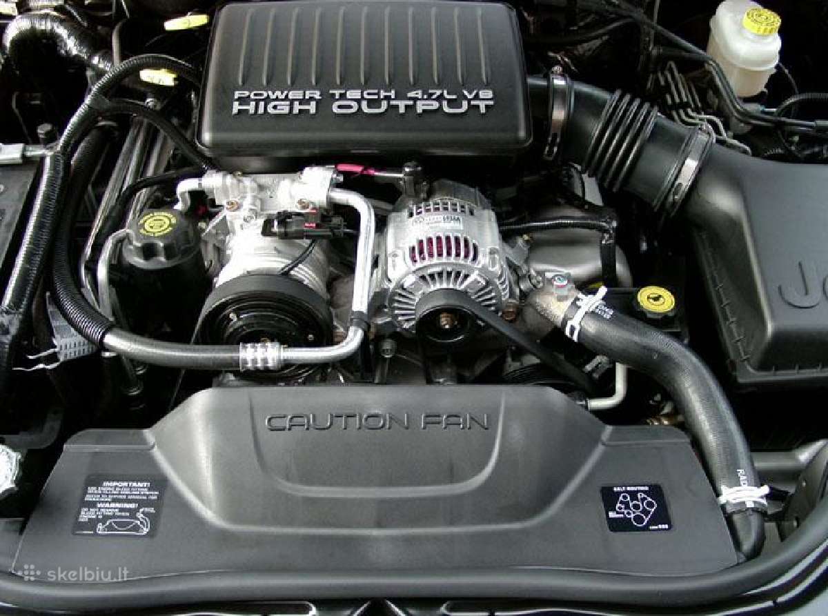 Jeep grand cherokee 4.7 variklio dalys