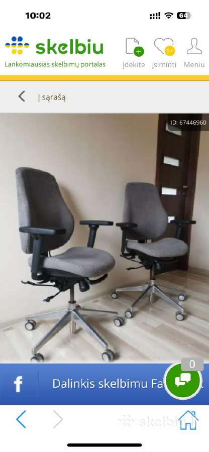 Biuro, kėdės Step+f26 „Švediška kėdė“ 10vnt