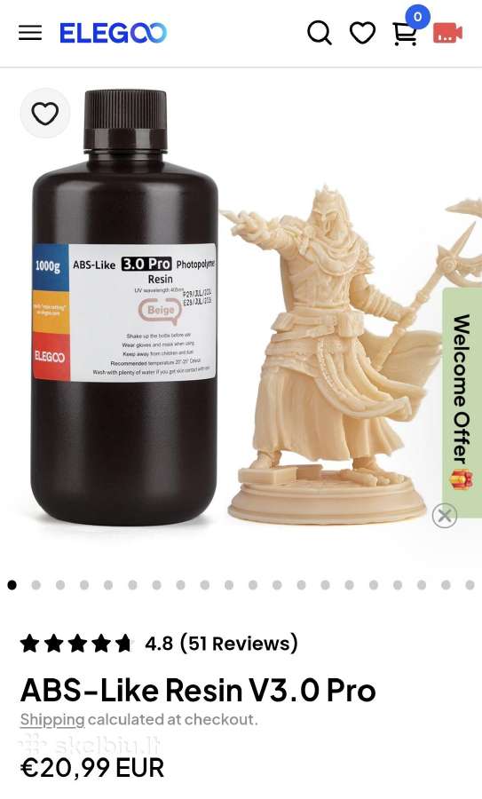 Resin 3D printeriui