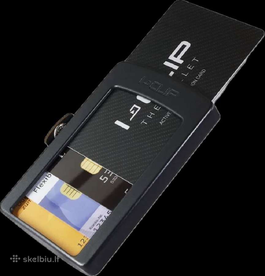 Vyriška piniginė I-clip Original Silver Pure Black - nuotraukos Nr. 5