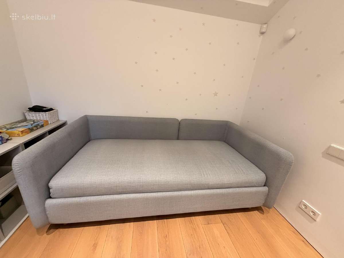 Puikios būklės Subtila viengulė lova 90x200 žydra - nuotraukos Nr. 3