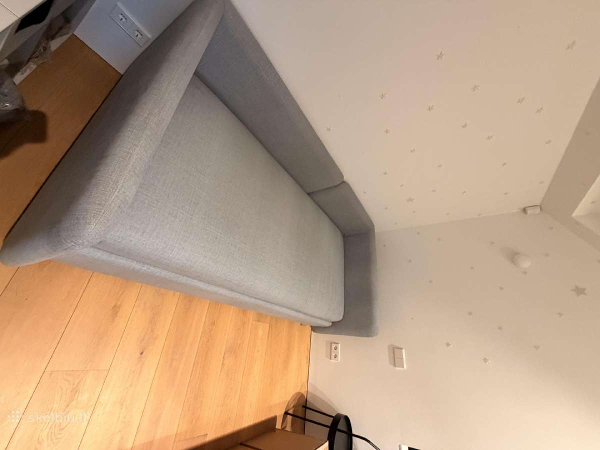Puikios būklės Subtila viengulė lova 90x200 žydra - nuotraukos Nr. 4