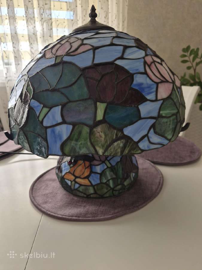 Vintažinė stalinė lempa Tiffany stiliaus - nuotraukos Nr. 8