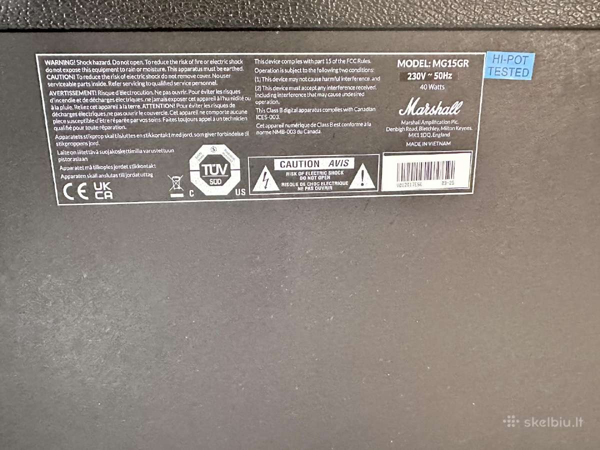 Marshall Mg15gr - nuotraukos Nr. 3