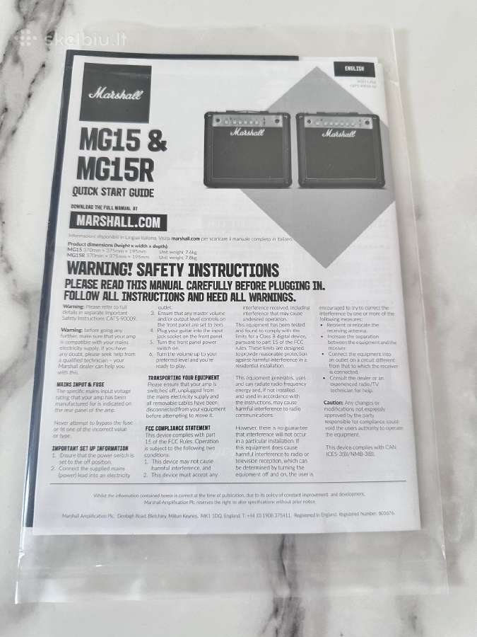 Marshall Mg15gr - nuotraukos Nr. 6