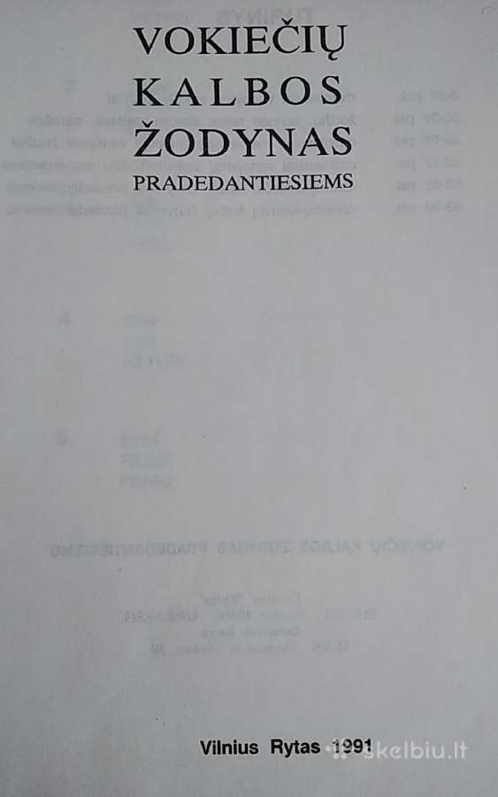 Vokiečių kalbos žodynas pradedantiesiems - nuotraukos Nr. 2