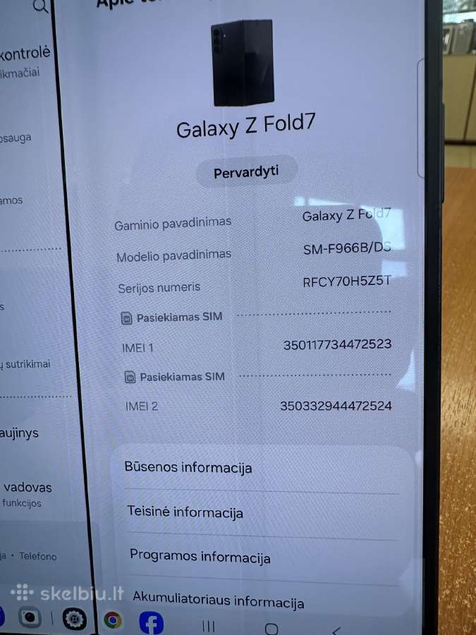 Samsung Galaxy Z Fold 7 512gb (Naudotas) - nuotraukos Nr. 6