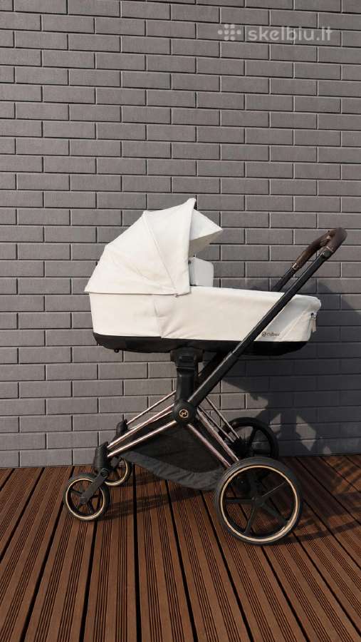 Cybex Priam 4 vežimėlis (2 in 1), Rose Gold rėmas