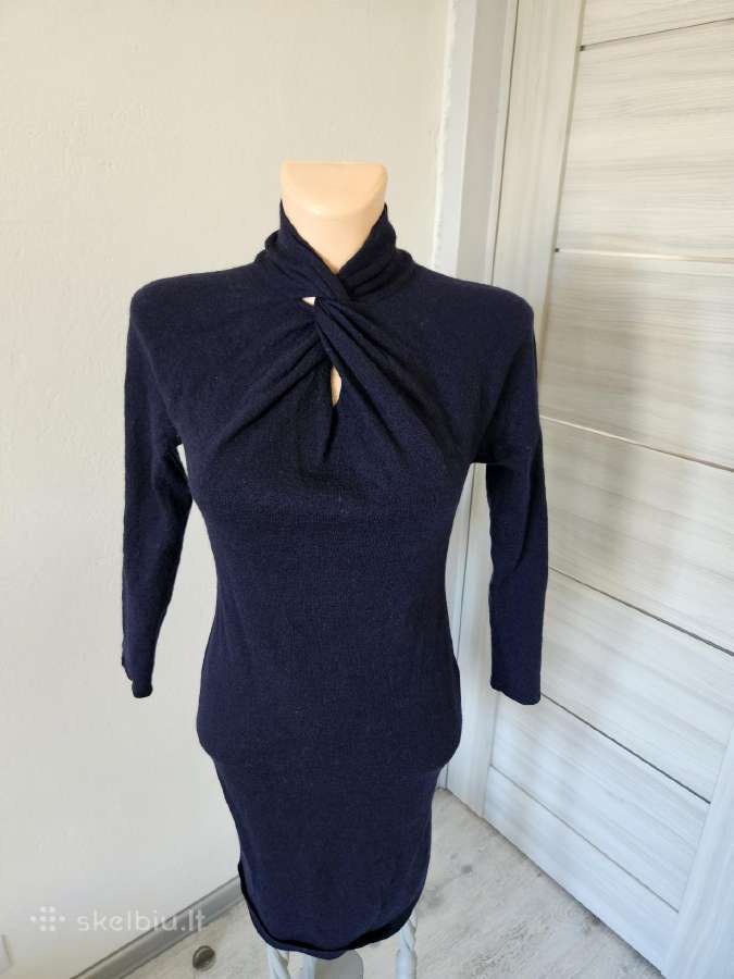 Mėlyna merino vilnos suknelė Ralph Lauren