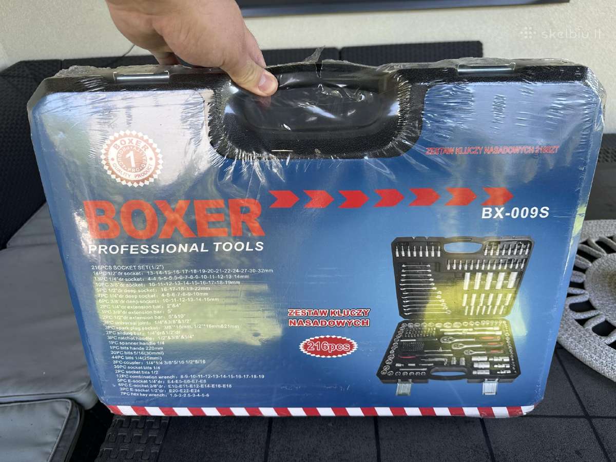 Įrankių rinkinys Boxer 216 daliu